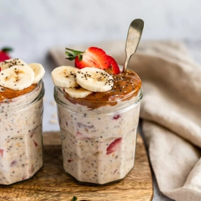 Overnight Oats with Almond Butter