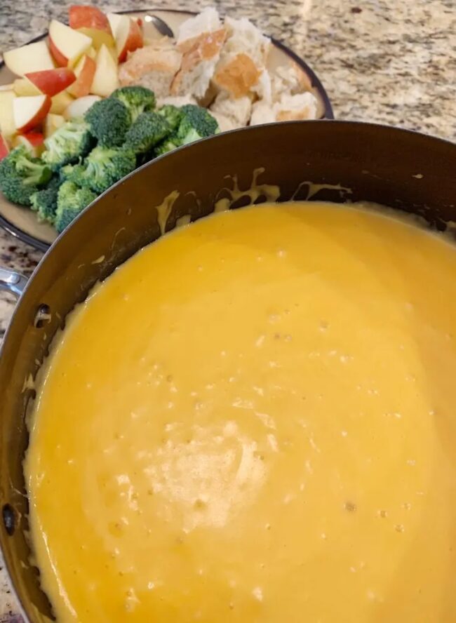 Cheddar Cheese Soup Fondue