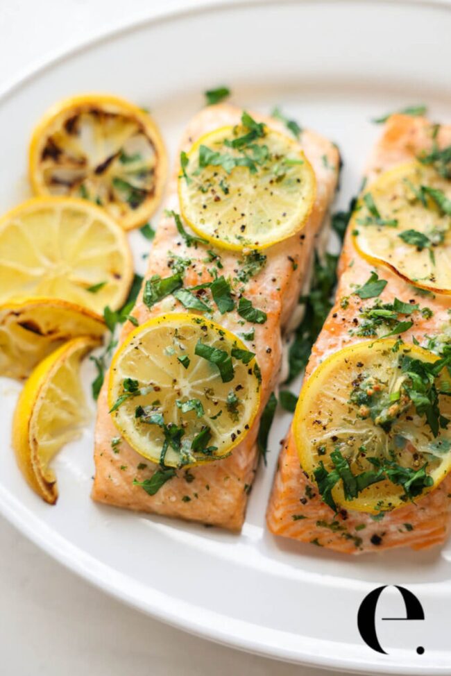 Crockpot Lemon Garlic Salmon