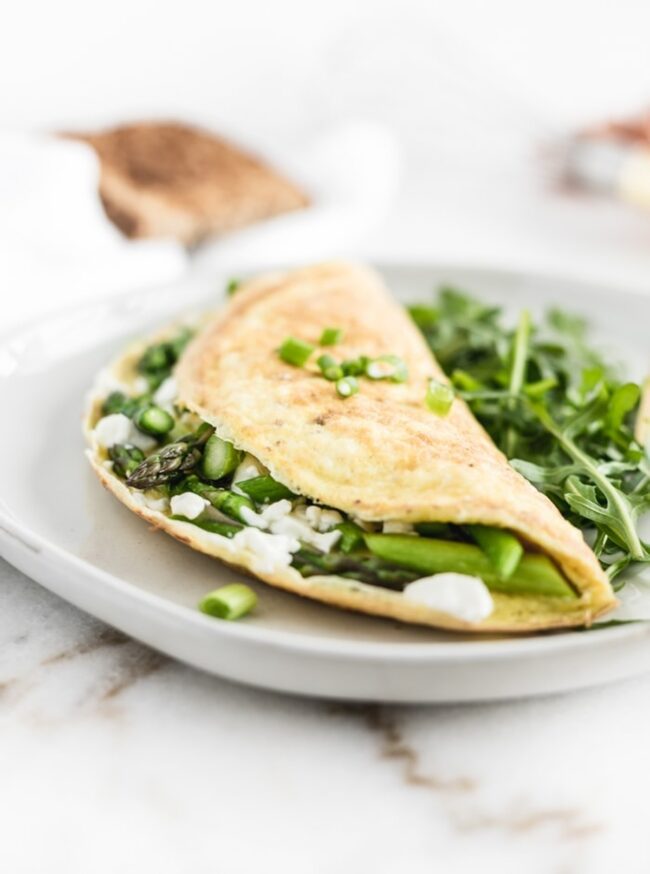 Asparagus and Goat Cheese Omelet