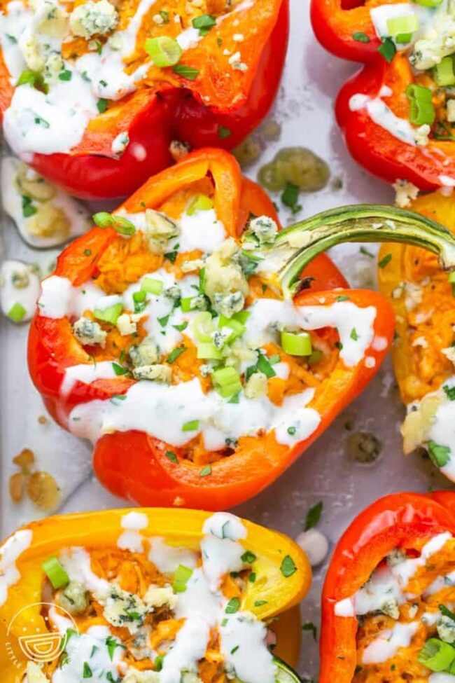 Buffalo Chicken Stuffed Peppers