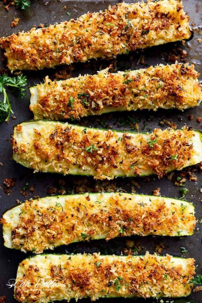 Parmesan-Crusted Zucchini Bites