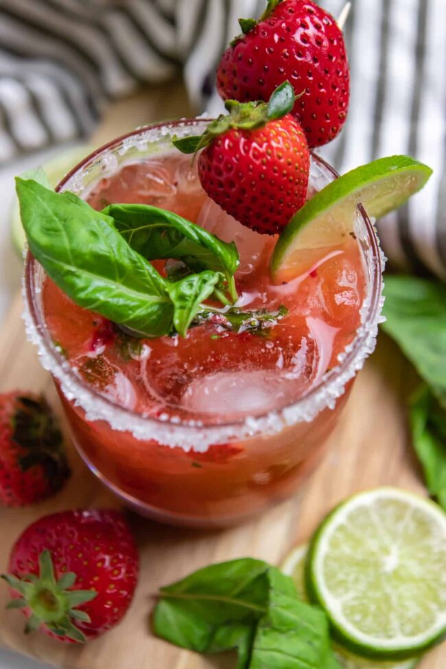 Strawberry Basil Margarita