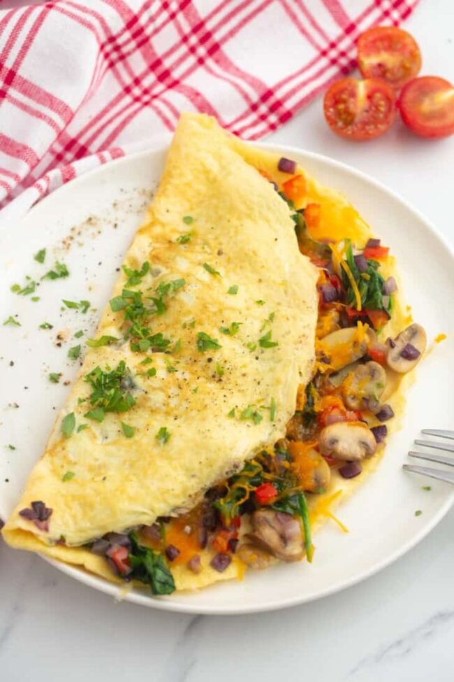 Veggie and Cheese Omelette