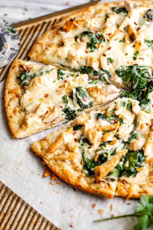 Chicken Alfredo Pizza