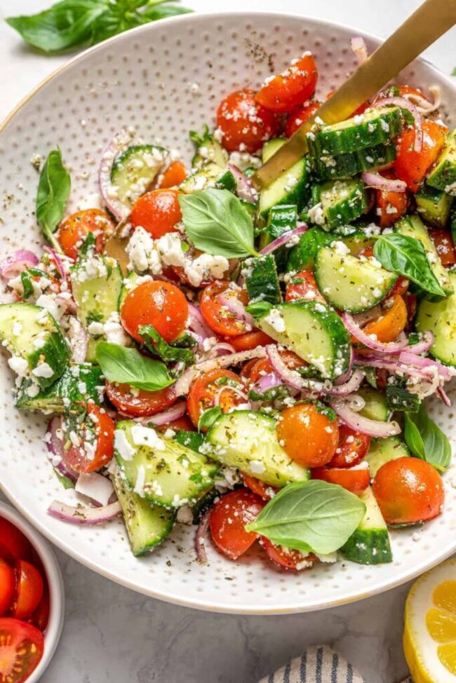 Refreshing Cucumber & Tomato Salad