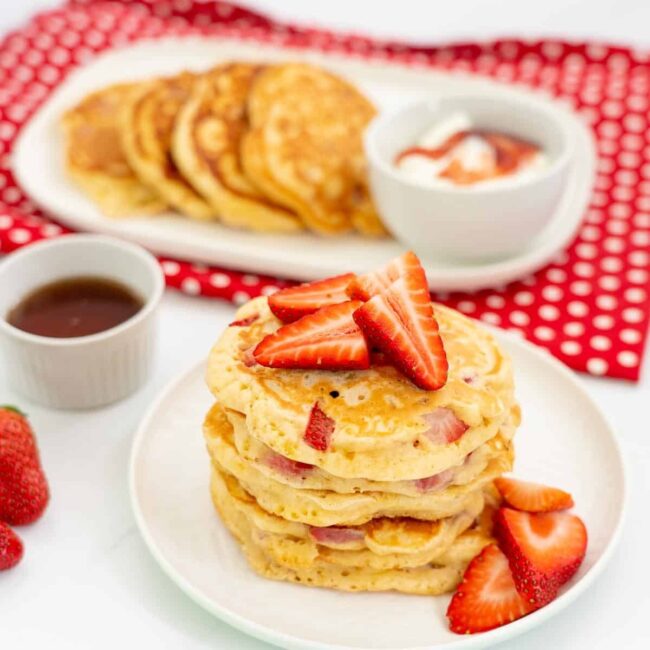 Light Strawberry Pancakes