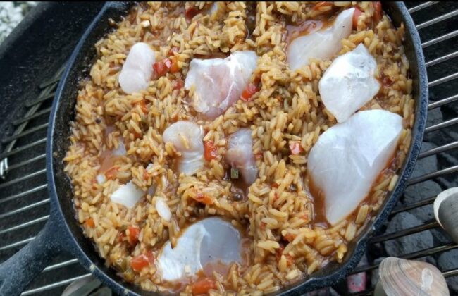 Grouper and Shrimp Paella