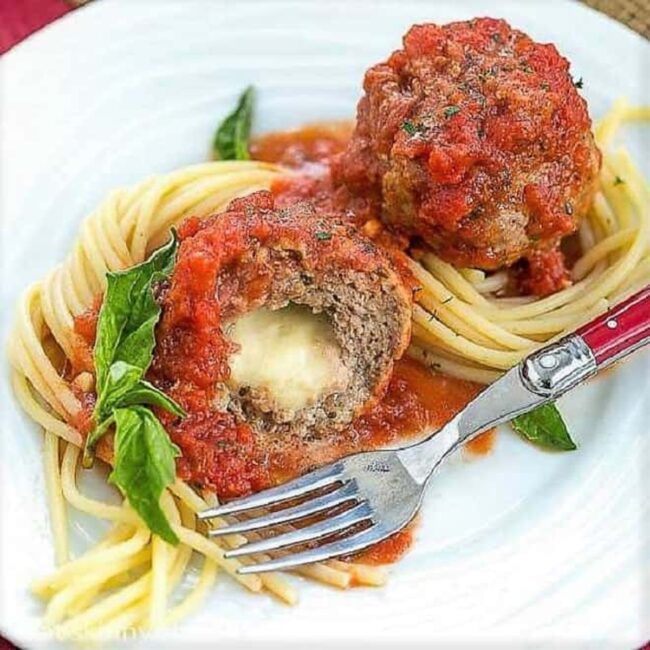 Cheese-Stuffed Meatballs