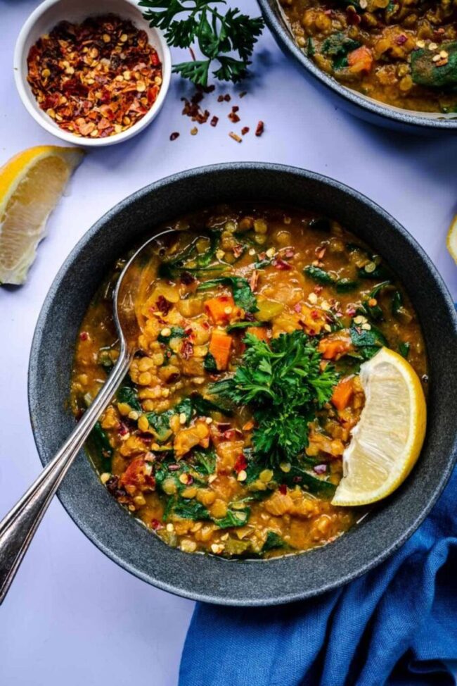 Spicy Lentil Soup Stir-Fry