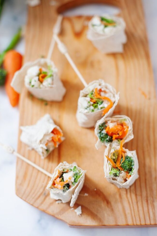 Hummus and Veggie Roll Ups