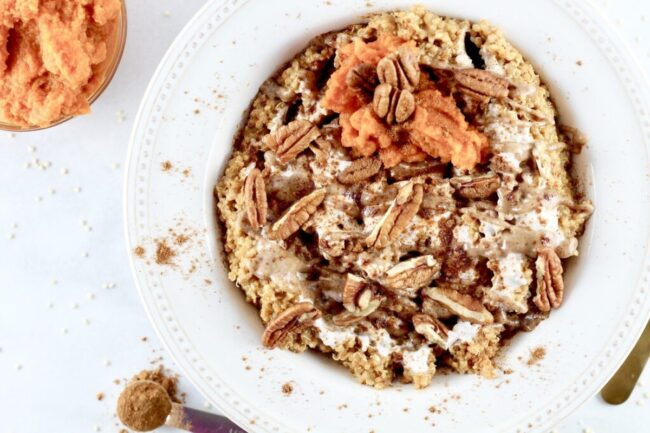 Pumpkin Spice Quinoa Bowl