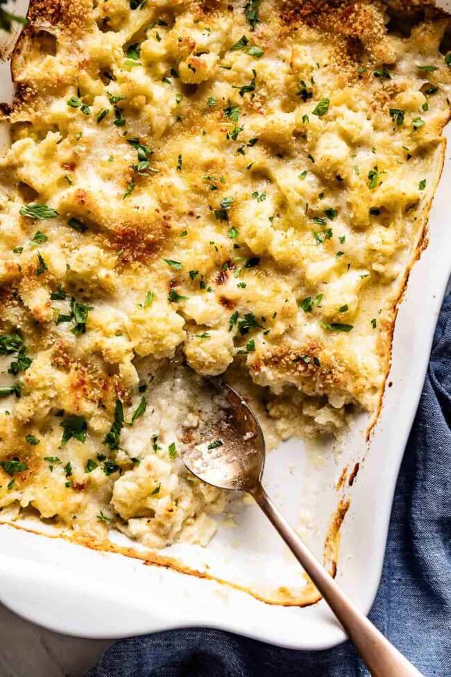 Gruyere & Chive Cauliflower Bake