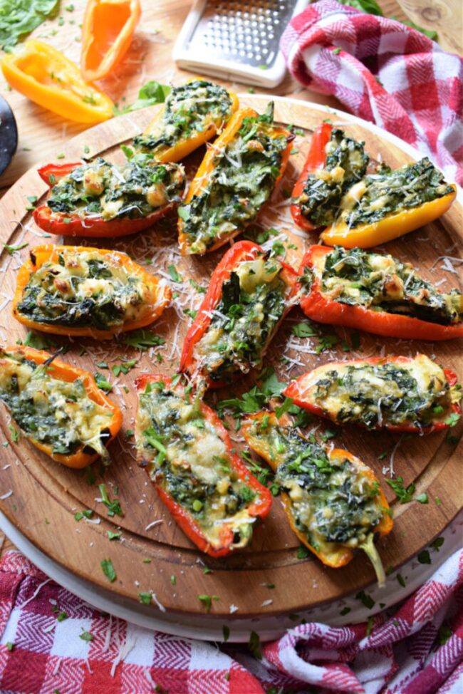 Spinach and Feta Stuffed Peppers