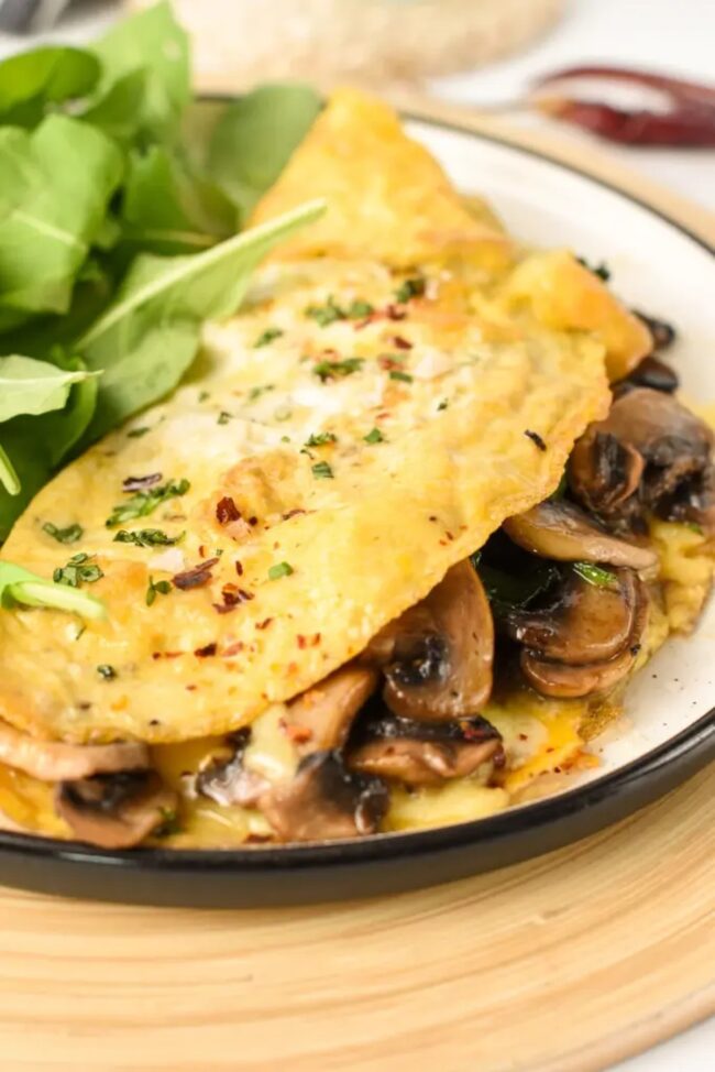 Spinach and Mushroom Omelette