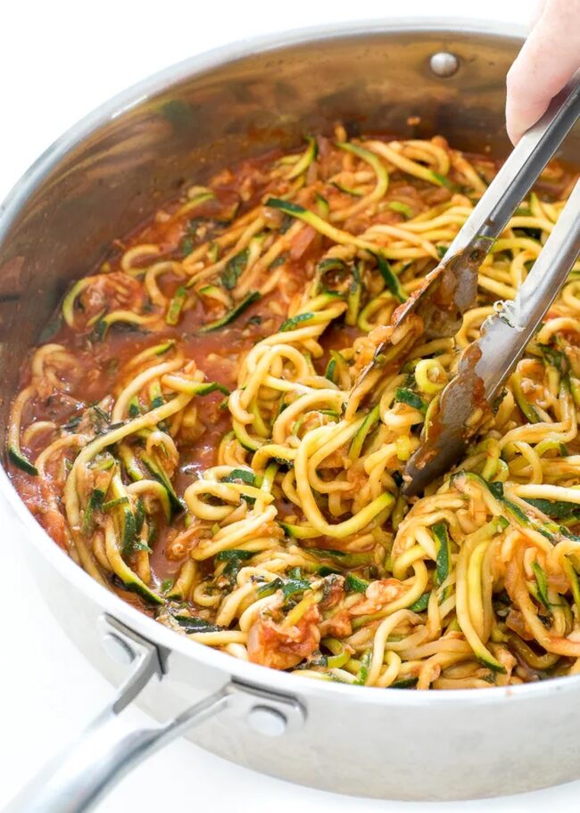 Zucchini Noodles with Marinara Sauce