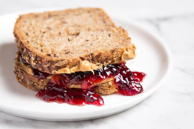 PB&J on Whole Grain Bread