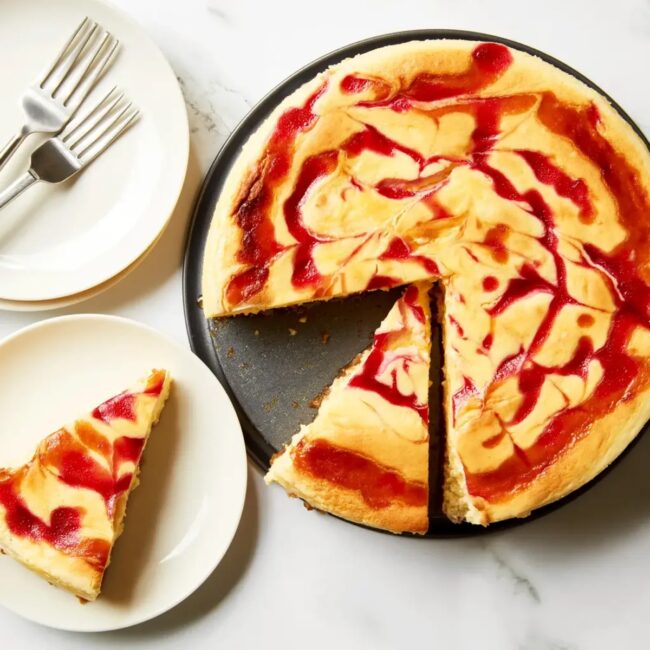 Raspberry Swirl Cheesecake