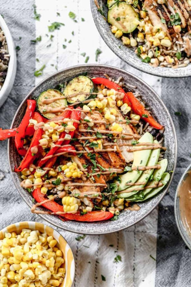 Grilled Chicken and Veggie Bowl