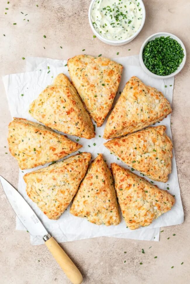 Cheddar and Chive Scones