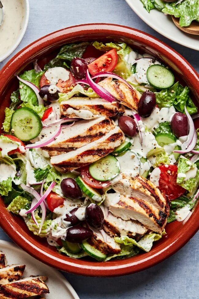 Greek Salad with Grilled Chicken