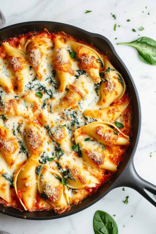 Spinach and Ricotta Stuffed Shells