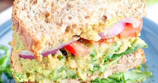 Chickpea and Avocado Sandwich