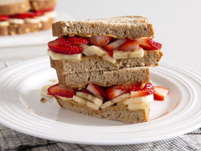 Almond Butter Banana Sandwich