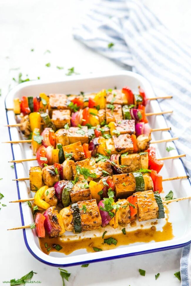 Tofu and Veggie Kebabs