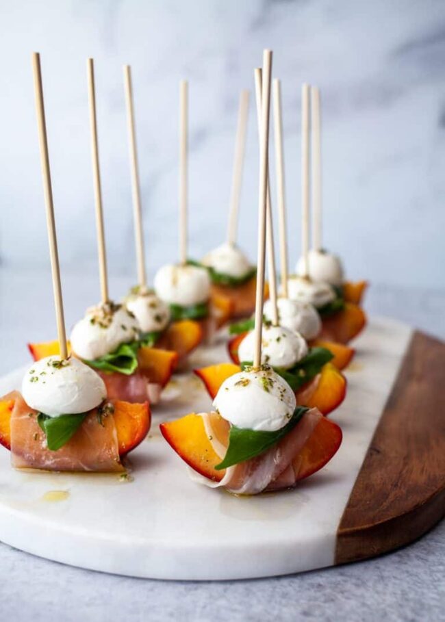 Peach and Prosciutto Appetizers