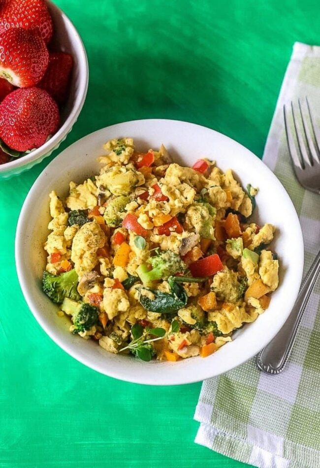 Egg White Veggie Scramble