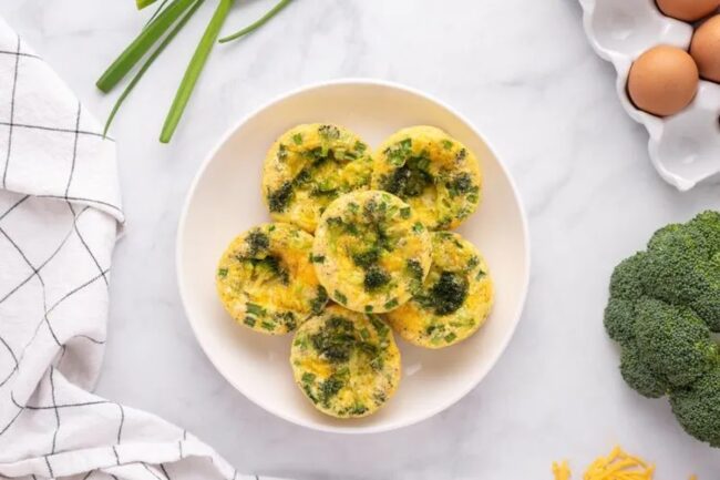 Broccoli and Cheddar Egg Muffins