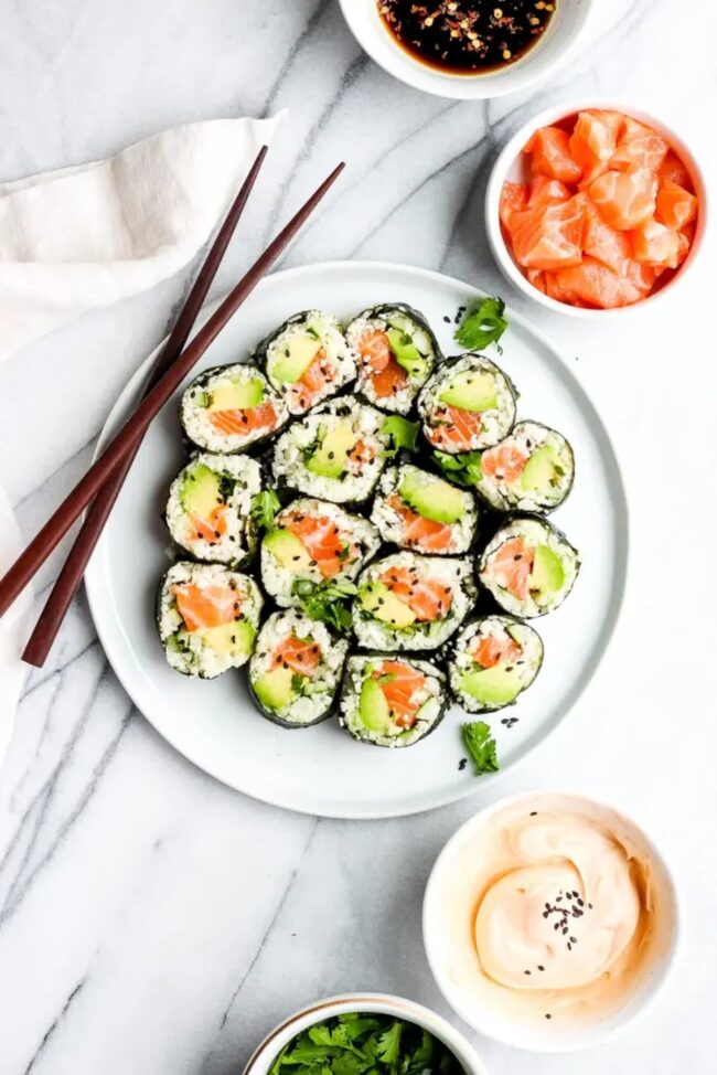 Cauliflower Rice Sushi Rolls