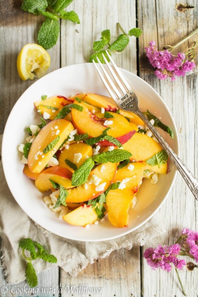 Peach Salad with Mint