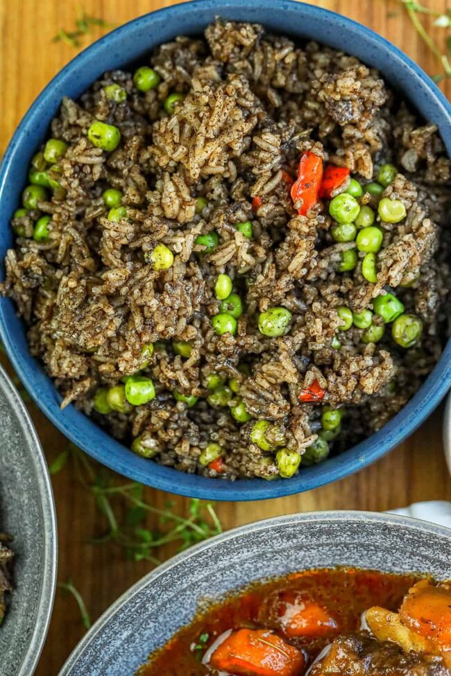 Diri ak Djon Djon (Black Mushroom Rice)