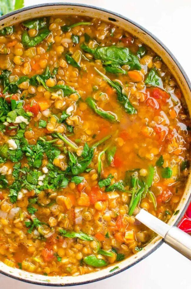 Lentil and Spinach Soup